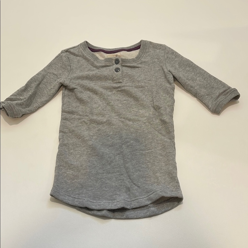 Peek Gray Long Sleeve Soft Knit Casual Top